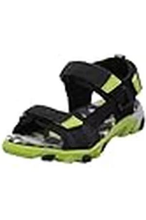 Superfit Henry 1600101, Sandalias de Tiras, Negro/Verde, 31 EU