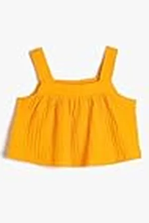 Koton Crop Tank Top Thick Strappy Relax Cut Textured, Camiseta de Tirantes Anchos niñas,