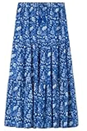 Springfield SPRINGFILED, Mujer, Falda Midi Paneles Lino, Blues, 36