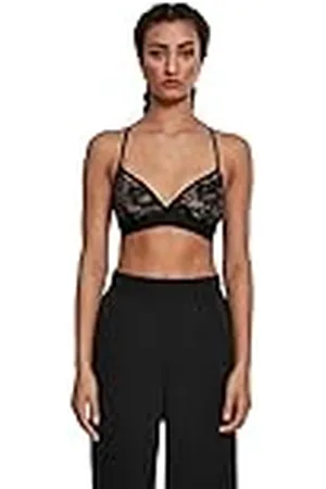 Urban classics Ladies Triangle Laces Bra, Sujetador Sin Aros Mujer, , S