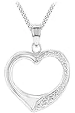 Amazon Colgante para Mujer en Forma de Corazón Abierto, de 9 ct, con Cadena de 46 cm