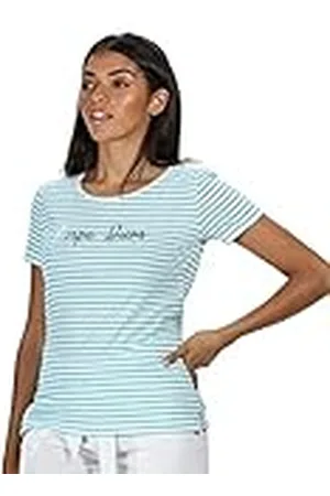 Regatta Olwyn - Camiseta De Manga Corta Y Algodón Coolweave A Rayas T-Shirts/Polos/Vests, Mujer, , 10