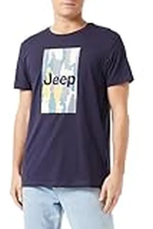 Jeep O102905-A928 J Camiseta Hombre Estampado Grande Fondo de Camuflaje de Corteza J23W Hombre XL