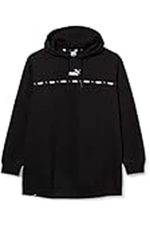 PUMA Sudadera con Capucha Alargada Power Tape FL Plus Sudor, Mujer, Negro Black, 2X