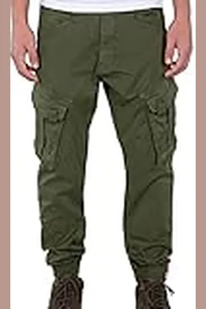 Alpha Industries Spy Pantalones Cargo, Verde (Dark Olive-142), 30 para Hombre
