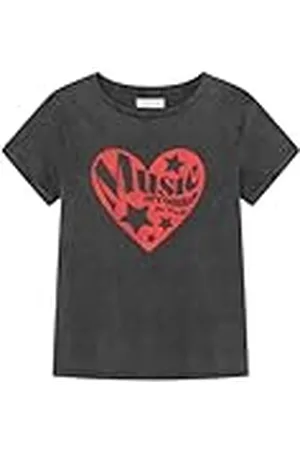 Springfield Camiseta de Manga Corta Acid Heart Print gráfica algodón Vuelta, , L para Mujer