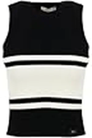LTB Jeans Camede Camisa Cami, Black Off White Block 13352-Bloque, XS para Mujer