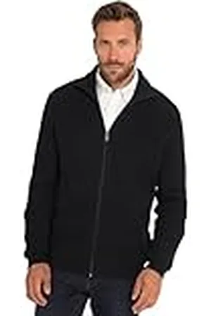 JP 1880 Chaqueta de Punto, Mezcla de Lana, Punto inglés, Cuello alzado, Cremallera 4XL 820256130-4XL