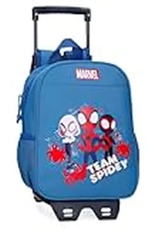 Marvel Joumma Team Mochila Preescolar con Carro Azul 23x28x10 cms Poliéster 6,44L