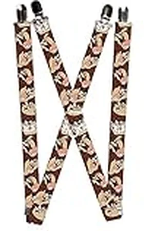 Buckle Tirantes-Tasmanian Devil Expressions Marrón Suspensores, , Talla única para Niños