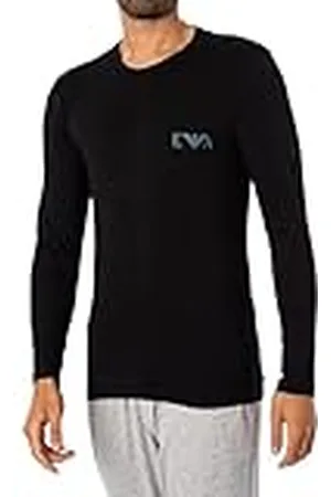 Emporio Armani Casual Camiseta, Negro, L Hombres