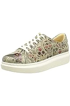 Dogo FKL Myra, Zapatos Frida Kahlo de Mujer, Remembrance of Frida Kahlo, Zapatos Veganos Estampados,36 EU