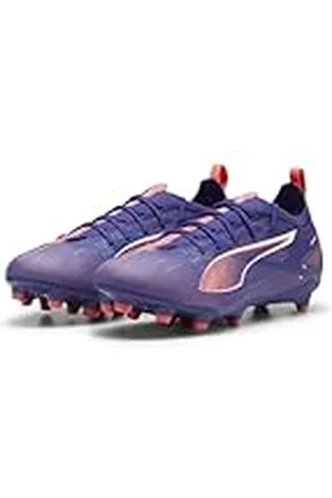 PUMA Ultra 5 Pro FG/AG Jr, Soccer Shoe, Lapis Lazuli White-Sunset Glow, 33 EU