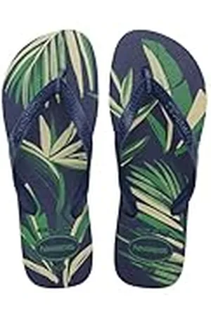 Havaianas Aloha, Chanclas Cómodas, Duraderas y Veraniegas, Suela con Estampado de Hojas, Suela Antideslizante, Hombre