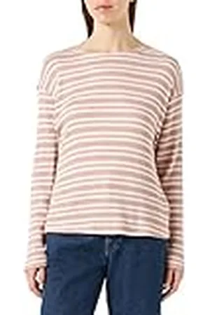 ONLY Onlcody L/S Back Tie Top CS Jrs Camiseta de Manga Larga, Rosa Misty/Rayas: lgm, XL para Mujer