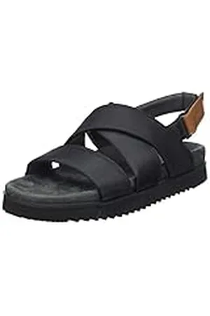 Tommy Hilfiger Hombre Sandalias Mix Strappy verano, (Black), 42 EU
