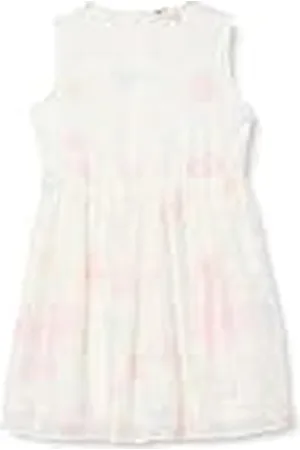 Koton Dress Tulle Midi Flower Printed Sleeveless Round Collar Lined, Vestido Niñas,