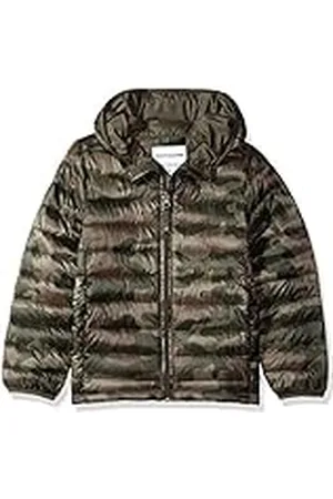 Amazon Chaqueta Acolchada con Capucha, Plegable, Ligera y Resistente a la Lluvia Niño, , 6-7 años