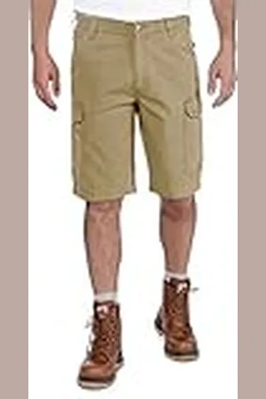 Carhartt Pantalones cortos cargo en lona Rugged Flex, Relaxed Fit Para Hombre, Verde caqui oscuro, W36