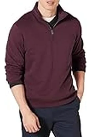 Amazon Sudadera polar de manga larga y cremallera de un cuarto Hombre, , L