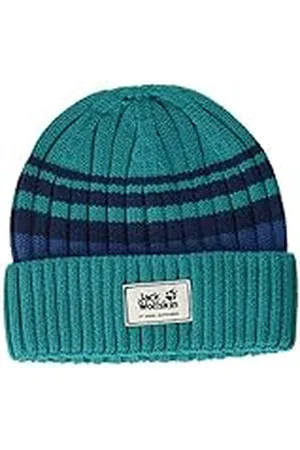 Jack Wolfskin Knit Hat Kids Hat - Green Ocean, M