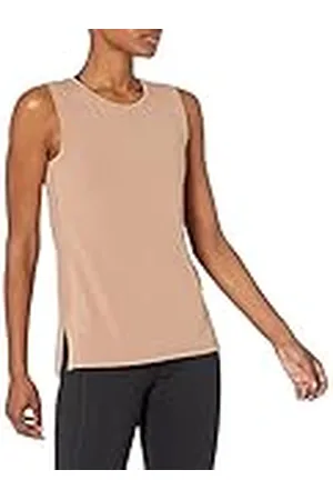 Amazon Top de Yoga de Algodón Suave de Corte Relajado (Disponible en Tallas Grandes) (Anteriormente Core 10) Mujer, , XS