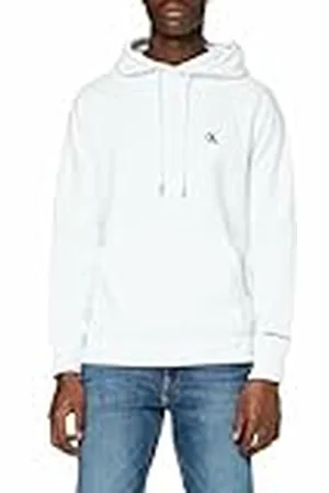 Calvin Klein Jeans CK ESSENTIAL REGULAR HOODIE J30J315713, Sudaderas para Hombre, Bright White, L