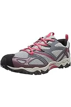 Merrell Grassbow Rider - Zapatillas de Nordic Walking de material sintético mujer, Gris (lt grey/geranium), 40