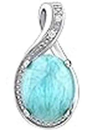 Silvego JST14810LR - Colgante para Mujer de Plata 925 con Piedra Preciosa Azul Larimar