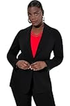 Ulla Popken Blazer, Cuello, Bolsillos con Solapa, Cierre de Botones, , 44-46 para Mujer