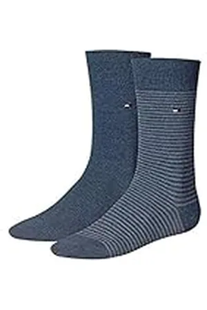 Tommy Hilfiger Classic Calcetines, Blue 01, 39-42 (Pack de 2) para Hombre