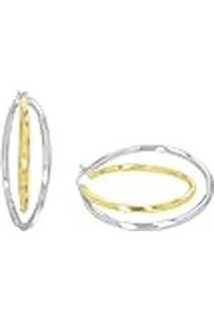 Amor Creoles Pendientes de plata de ley 925, 4 cm, bicolor, en caja de regalo