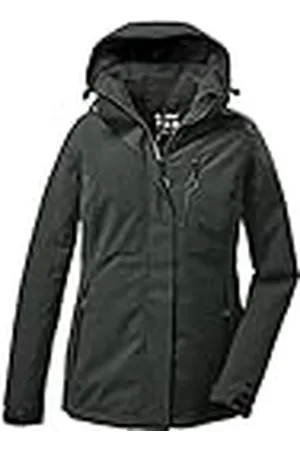 Killtec Mujer Chaqueta funcional/chaqueta de invierno con capucha con cremallera KOW 140 WMN JCKT, dunkel blaugrün, 42, 37411-000