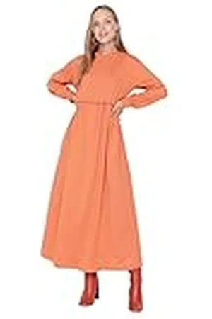 Trendyol Woman Design Maxi Standard Crew Neck Knit Dress Vestido, , S para Mujer