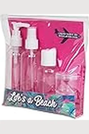 Gift Republic Lifes a Beach Mini Travel Bottles Bolsa de Aseo 20 Centimeters