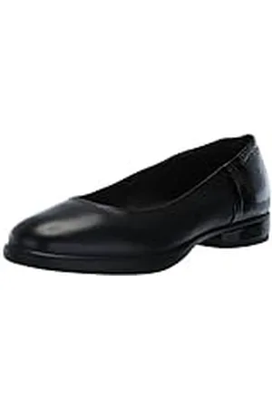 Ecco Bailarina de Lujo esculpida para Mujer, Black, 7/7.5 UK