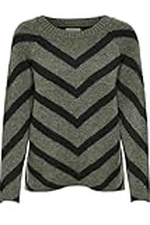 ONLY Onleliza L/S Pullover Knt Noos Suéter pulóver, Lizard/Detail:W/Black, L para Mujer