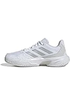 adidas CourtJam Control 3 Womens Clay Tennis Shoes, Zapatillas de Tenis Mujer, Cloud White/Silver Metallic/Grey One, 36 2/3 EU