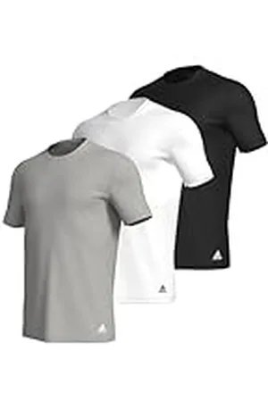 adidas Crew Neck Shirt (3pk) -Active Core Cotton Capa de Base Superior, Varios, L (Pack de 3) Hombres