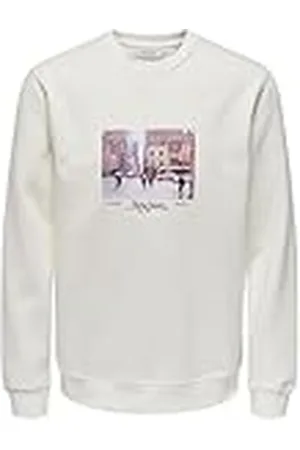Only & Sons Onsrobert Reg Photo Crew Neck Swt Vd Sudadera, , L para Hombre