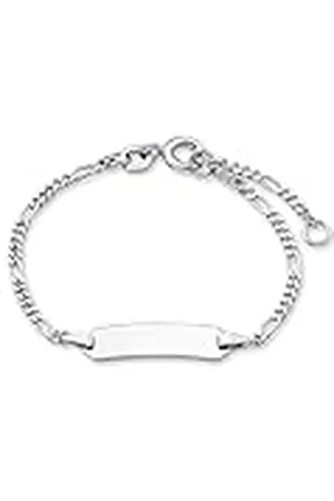 Amor Ident Pulsera de de Ley 925 Unisex Niñas Niños Brazo Joyería, 12+2 cm, , Viene en caja de regalo de joyería