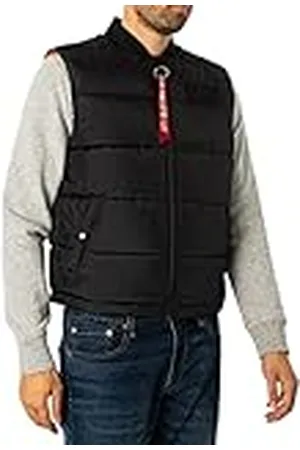 Alpha Industries LW Chaleco, Negro (Black-03), L para Hombre