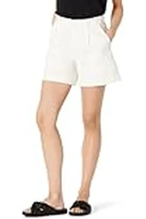Amazon Pantalones Cortos de Tiro Alto, Corte Holgado y Parte Trasera Elástica Mujer, , 38-40