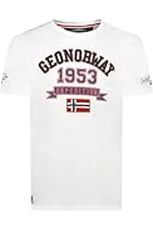 Geographical Norway Jollegio Men Camisetas, Blanc, S para Hombre