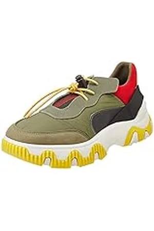 Fly London Fian634fly, Zapatillas Mujer, Rojo Caqui, Amarillo, 36 EU
