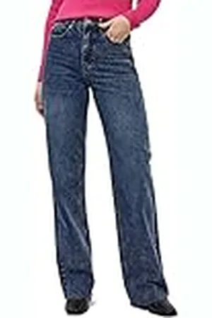 DESIRES Koral Wide Leg Jeans, Jeans de pierna ancha Mujer, Azul (Dark Blue), 34