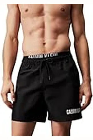 Calvin Klein Bañador Hombre Medium Double Pernera media, Negro, M