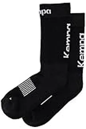 Kempa Logo Classic Calcetines, Sin género, Negro/Blanco, 46-50