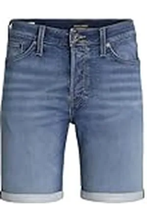 JACK & JONES JACK&JONES JUNIOR Jjirick Jjicon-Pantalones Cortos GE 381 I.k Sn Jnr Vaqueros, Azul Denim, 140 para Niños