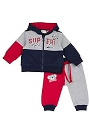 chicco Completo tuta due pezzi: felpa con zip e pantaloni, Niños, Rosso, 6M, Diseñado en Italia